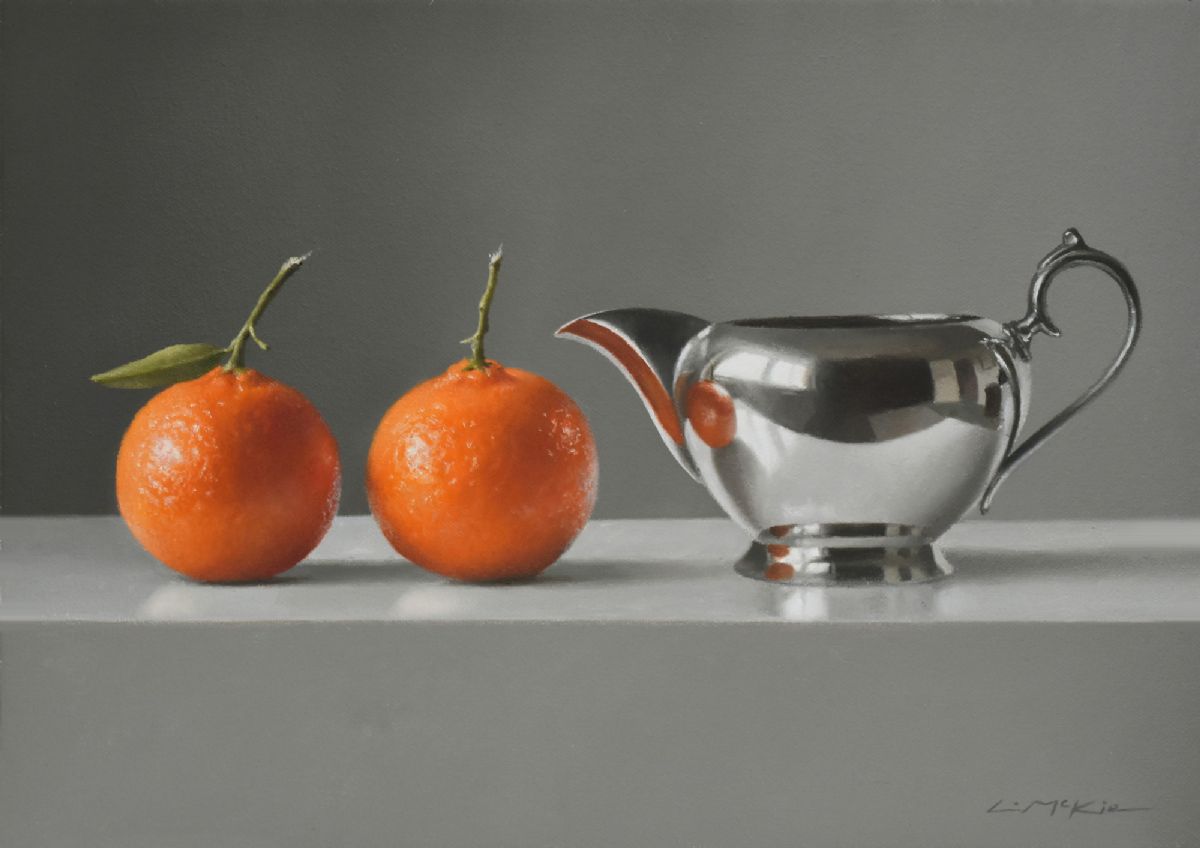 Mandarins with Silver Jug