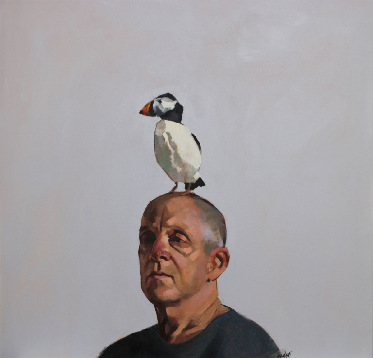 Man with Puffin