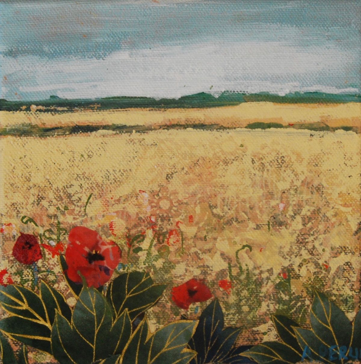 Cornfield and Poppies