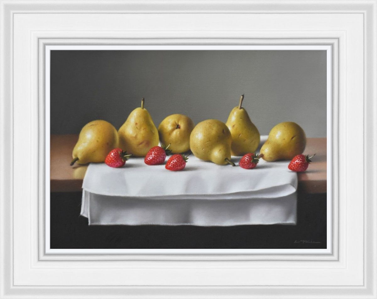 Golden Pears with Strawberries