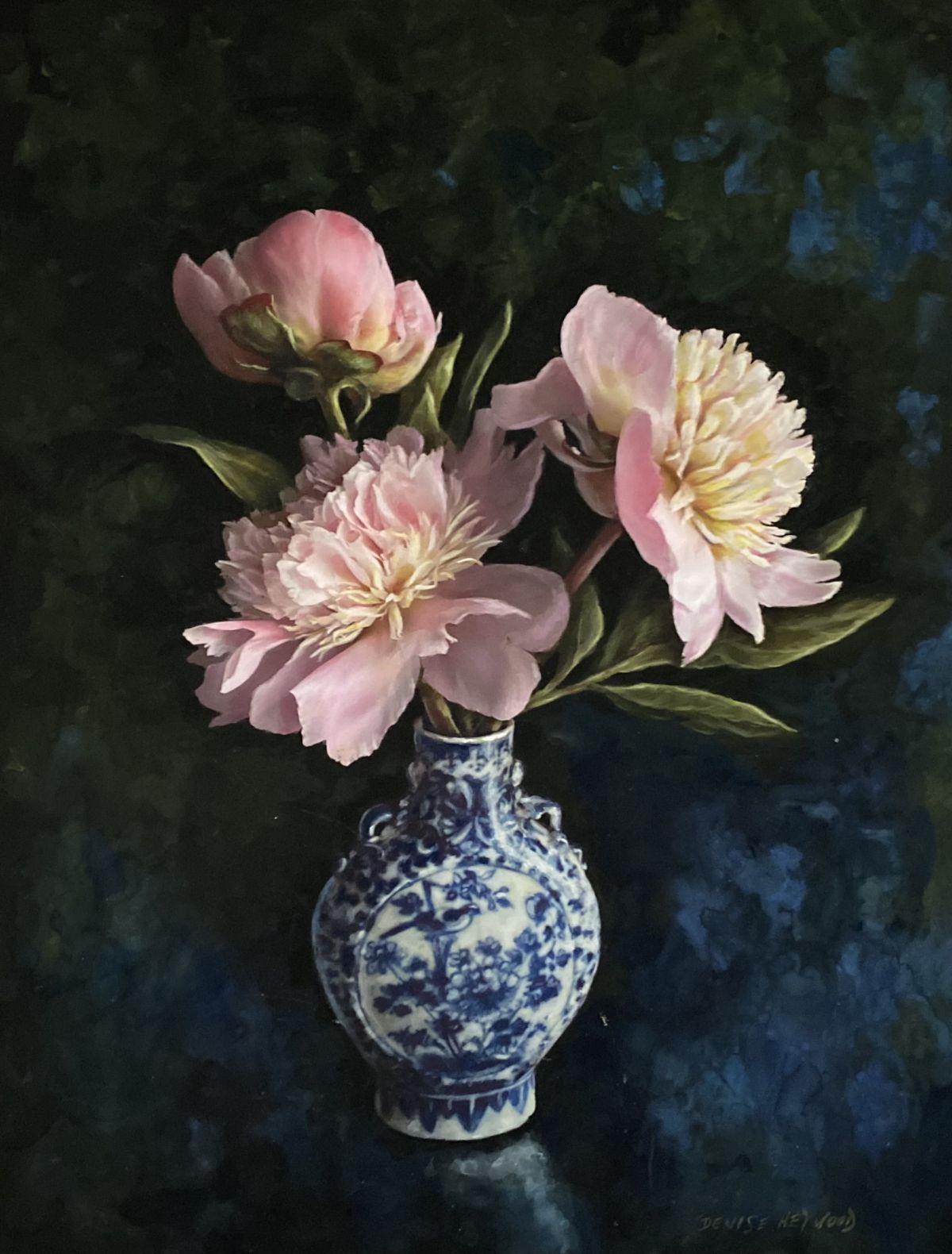 Peonies in a Chinese Moon Vase
