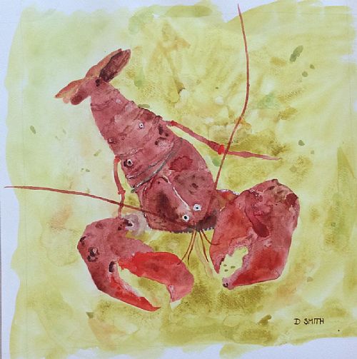 Watercolour Study for Red Lobster